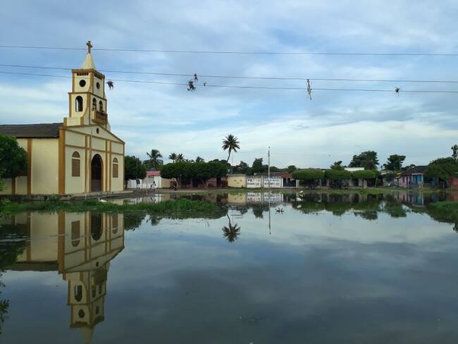 El corregimiento de San Sebastián inundado. Cortesía.