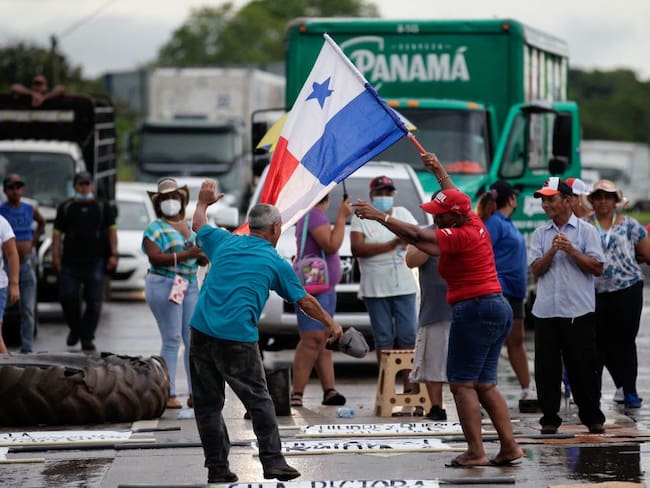 Protestas en Panamá. (Photo by ROGELIO FIGUEROA / AFP) (Photo by ROGELIO FIGUEROA/AFP via Getty Images)