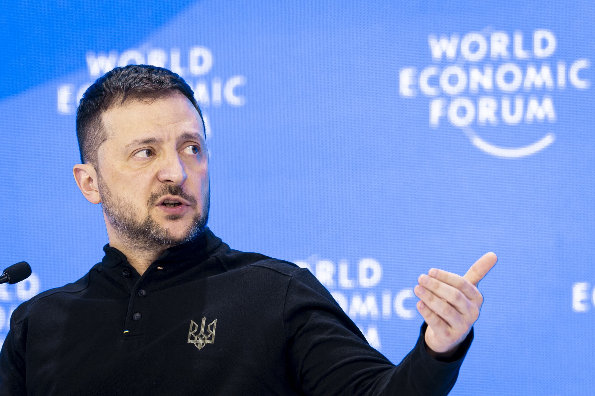 Volodymyr Zelensky en Davos. Foto: EFE.