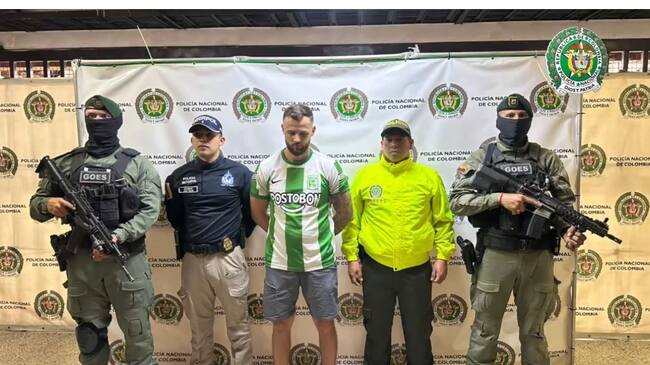 Capturan en Medellín a británico presuntamente vinculado al Clan del Golfo. Foto: Cortesía Policía Nacional