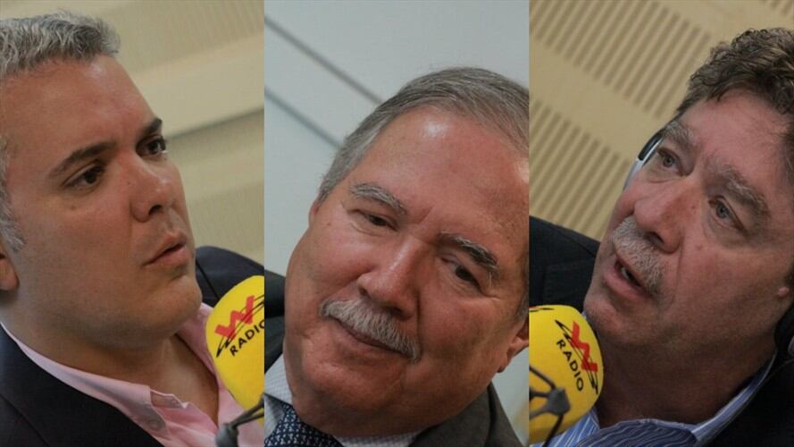 Iván Duque, Guillermo Botero y Bruce Mac Master. Foto: La W con Vicky Dávila