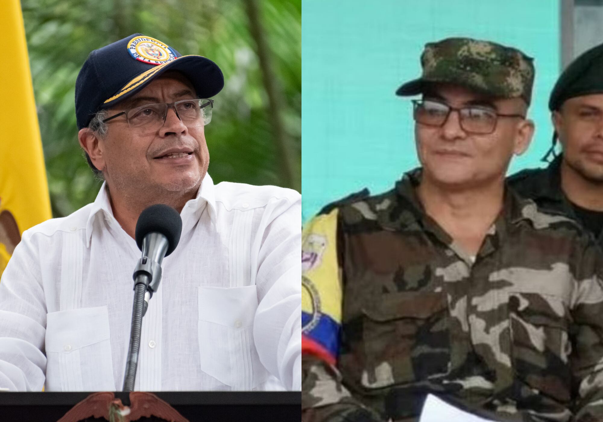 Gustavo Petro e 'Iván Mordisco' | Foto: GettyImages