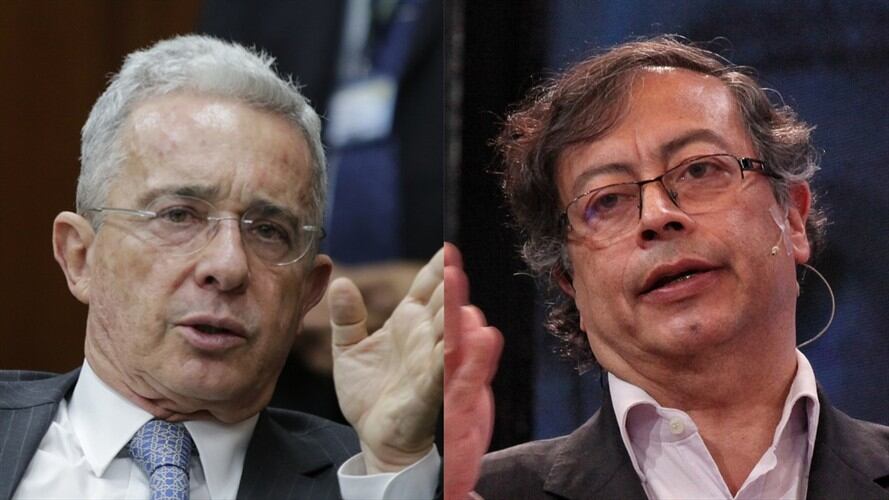 Expresidente de Colombia Álvaro Uribe Vélez y senador de la República Gustavo Petro. Foto: Colprensa - Álvaro Tavera / Colprensa - Camila Díaz