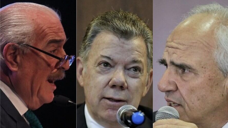 Andrés Pastrana, Juan Manuel Santos y Ernesto Samper. Foto: Colprensa
