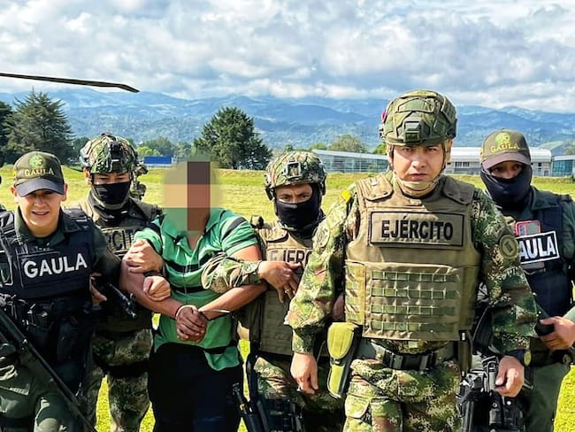 La captura se registró en la vereda El Sesteadero de Toribío, Cauca. Crédito: Ejército Nacional.