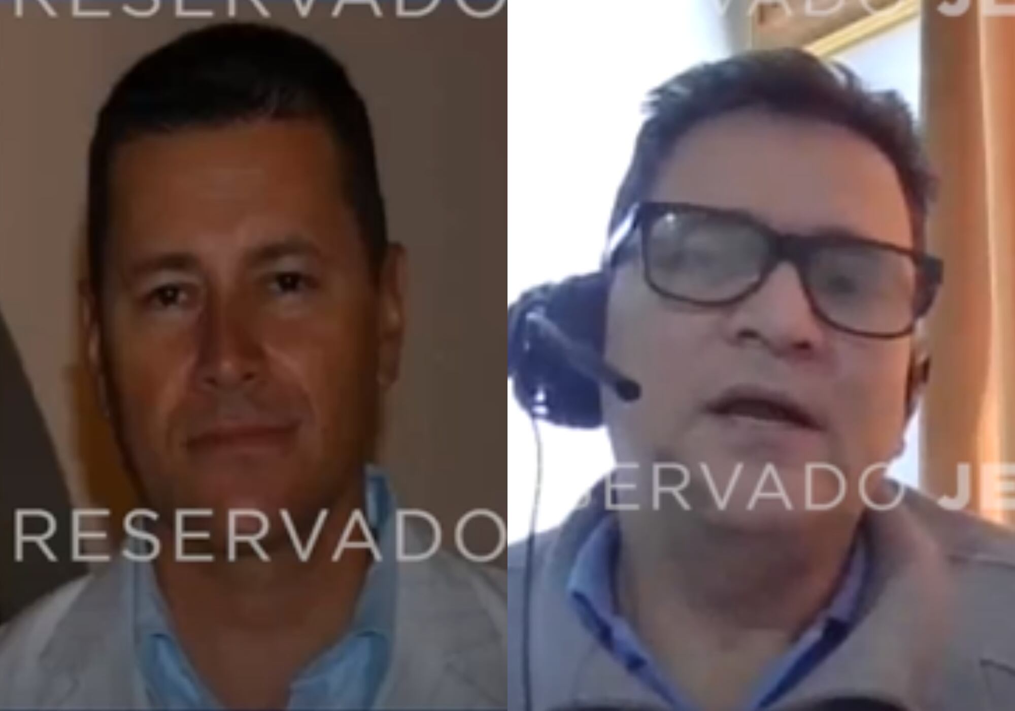 Coronel Jorge Alberto Amor y el coronel David Guzmán. Foto: Cortesía JEP