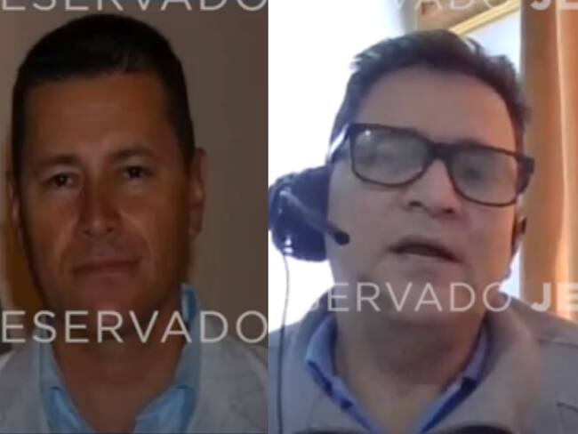 Coronel Jorge Alberto Amor y el coronel David Guzmán. Foto: Cortesía JEP