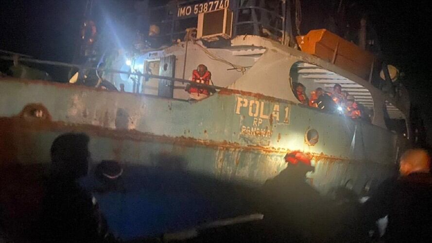 Buque absuelto por presunto contrabando presentó fallas al zarpar en Santa Marta. Foto: Estación de Guardacostas de Santa Marta