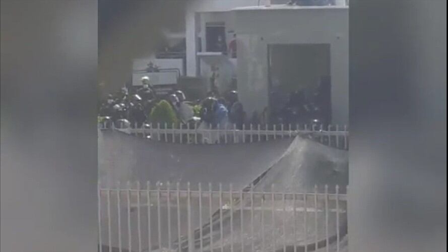 Amotinamiento Floridablanca . Foto: tomada del video.