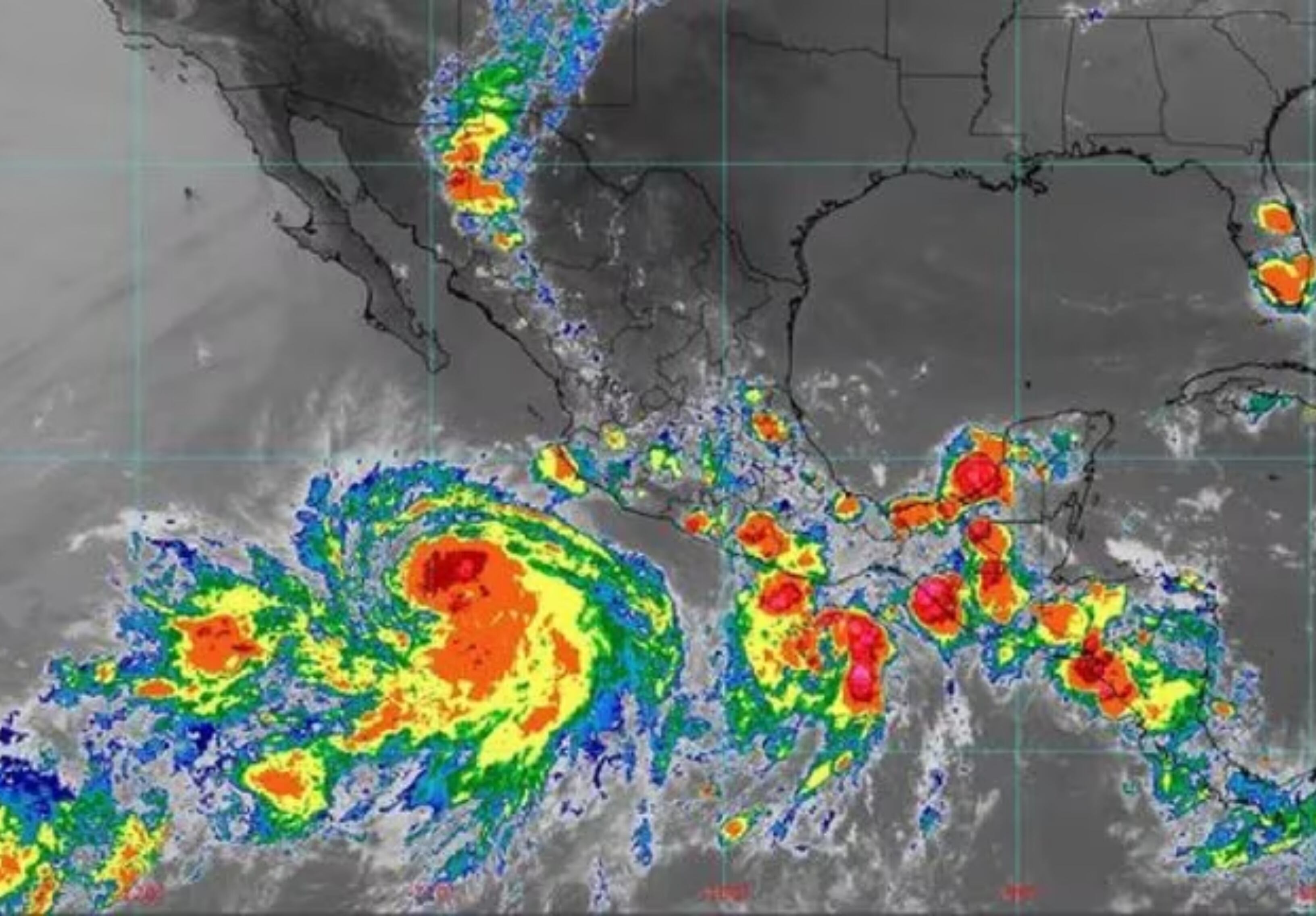 Tormenta "Beatriz" | Imagen: Servicio Meteorológico Mexicano