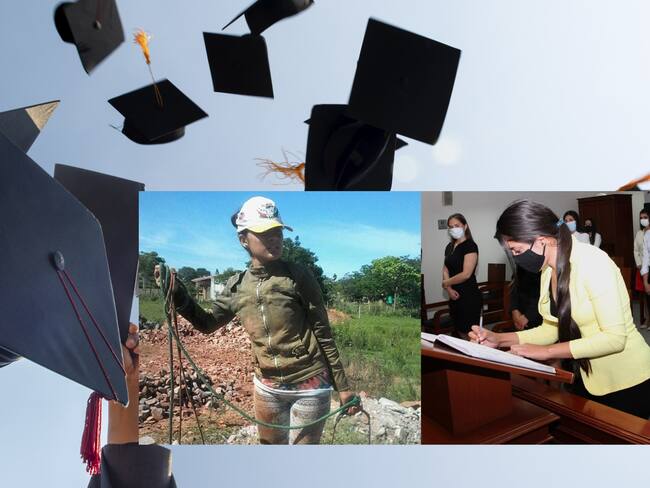 Orgullosa joven cuenta que se graduó de abogada tras pagarse sus estudios siendo obrera