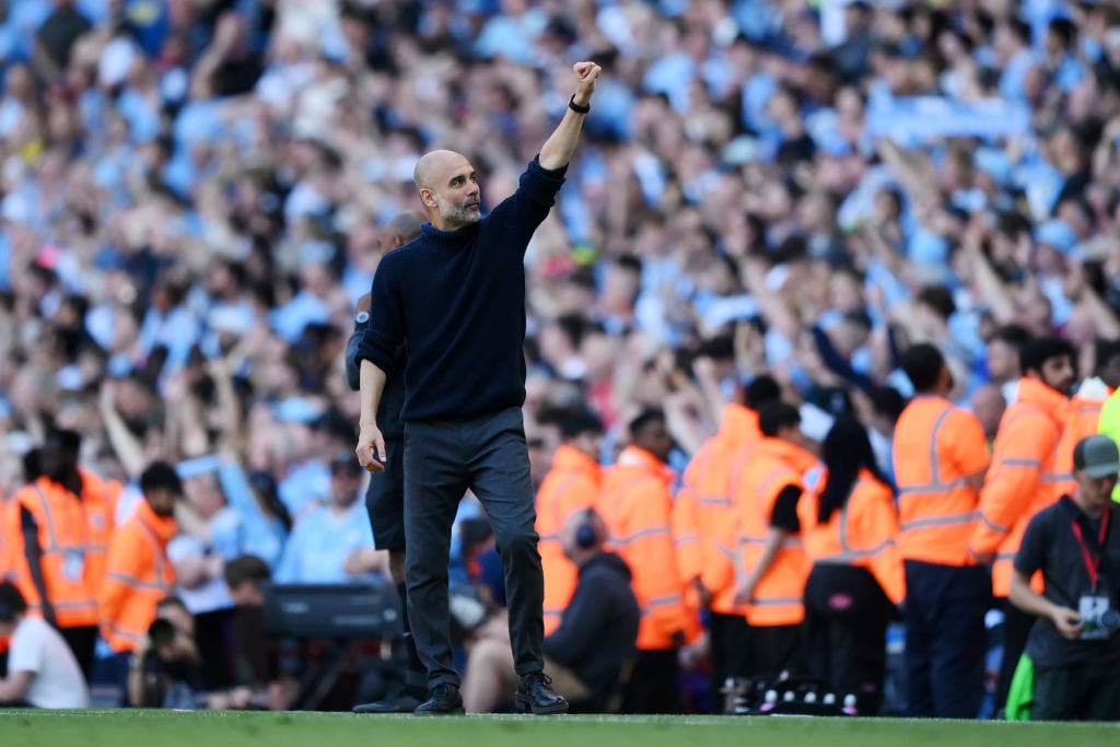 Pep Guardiola, director técnico del Manchester City. Foto: Justin Setterfield/Getty Images