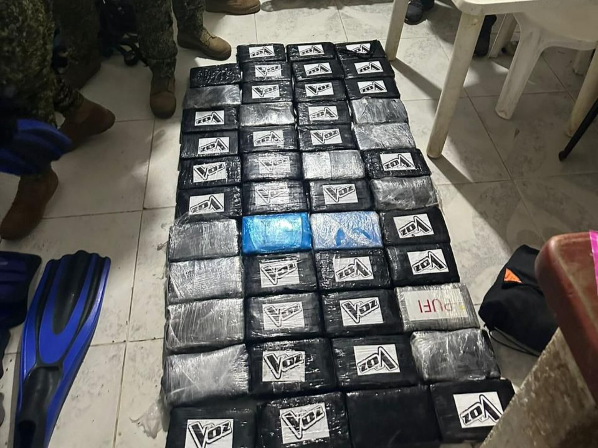 Incautación de cocaína. Foto: @mindefensa