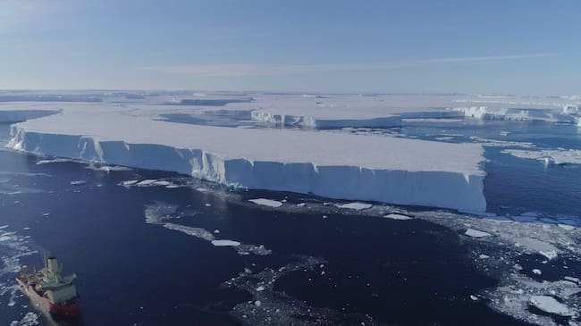 Glaciar Thwaites. Foto: doctor Alastair Graham