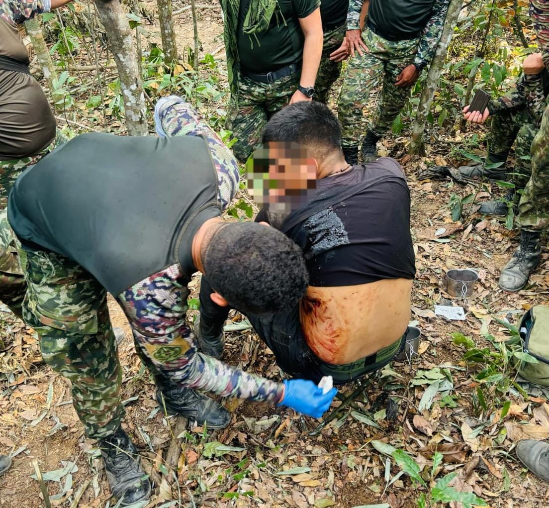 Enfrentamientos entre el Ejército Nacional y el ELN en zona rural de Tibú, Norte de Santander. / Foto: Ejército Nacional.