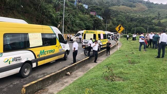 Los manifestantes rechaza el aumento de transporte informal . Foto: Cortesía