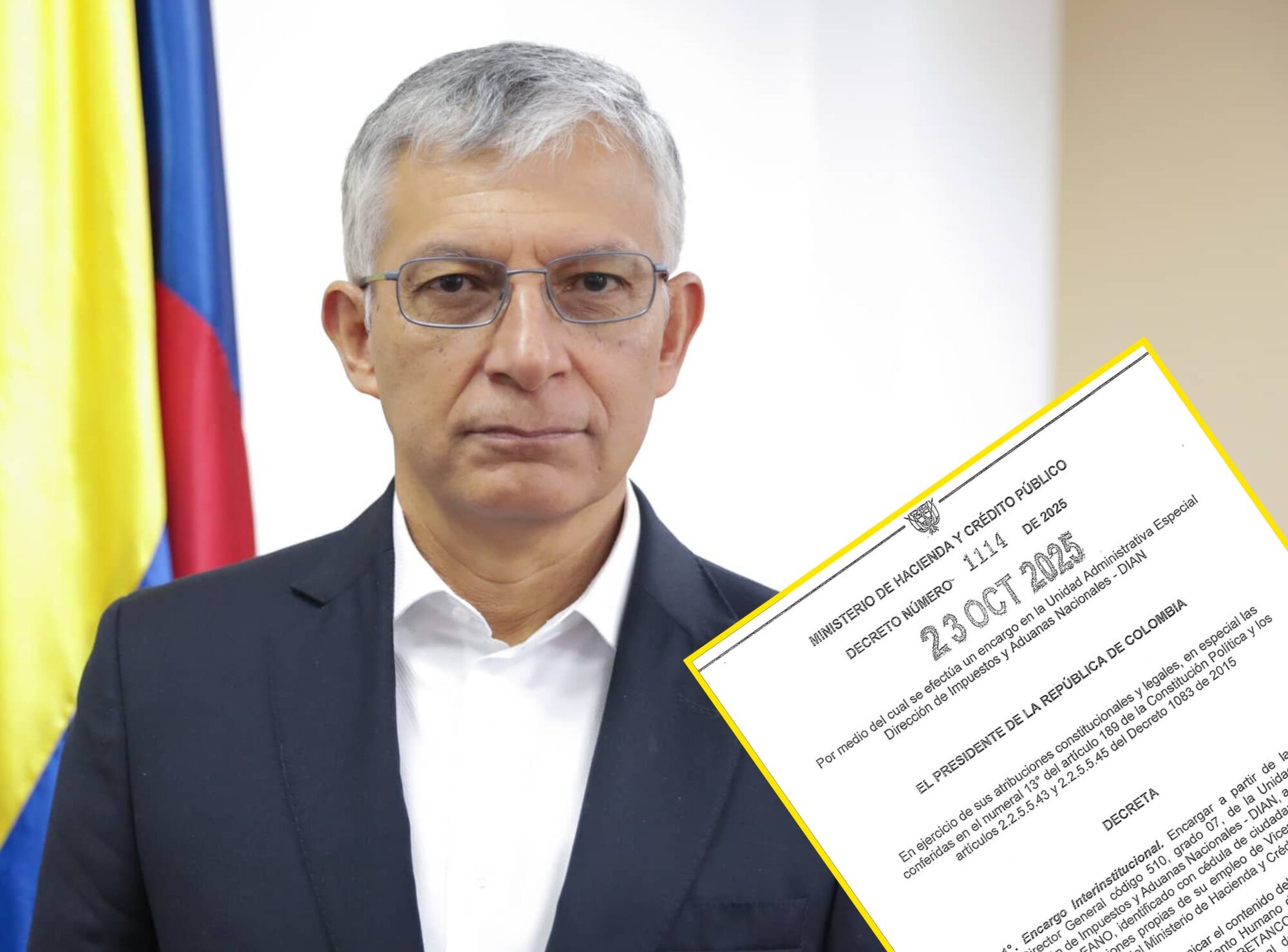 Viceministro de Hacienda, Carlos Betancourt, es el nuevo director (e) de la DIAN. Fotos: MinHacienda y suministrada.