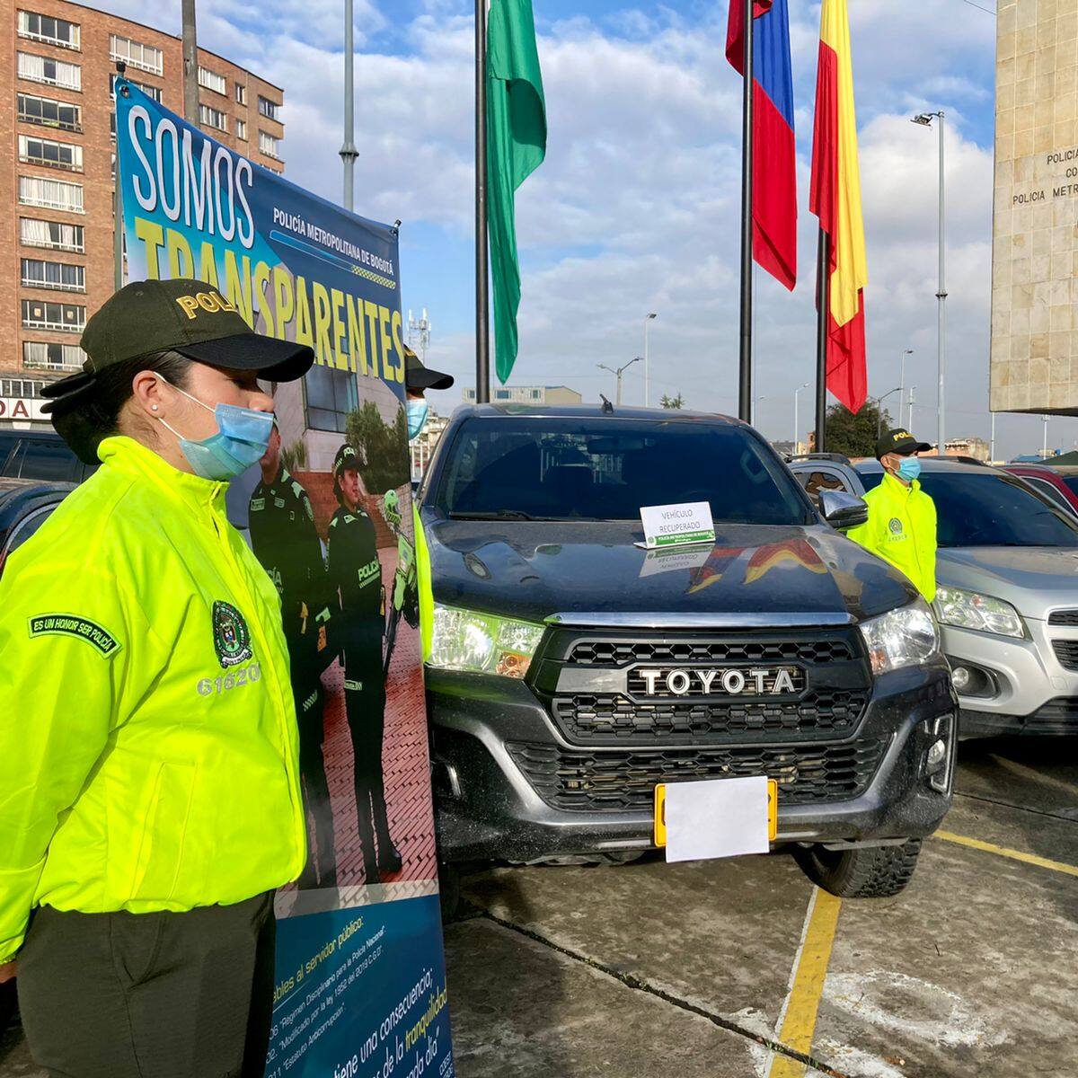 Desmantelan desguezadero en Bogotá en la localidad de Engativá
