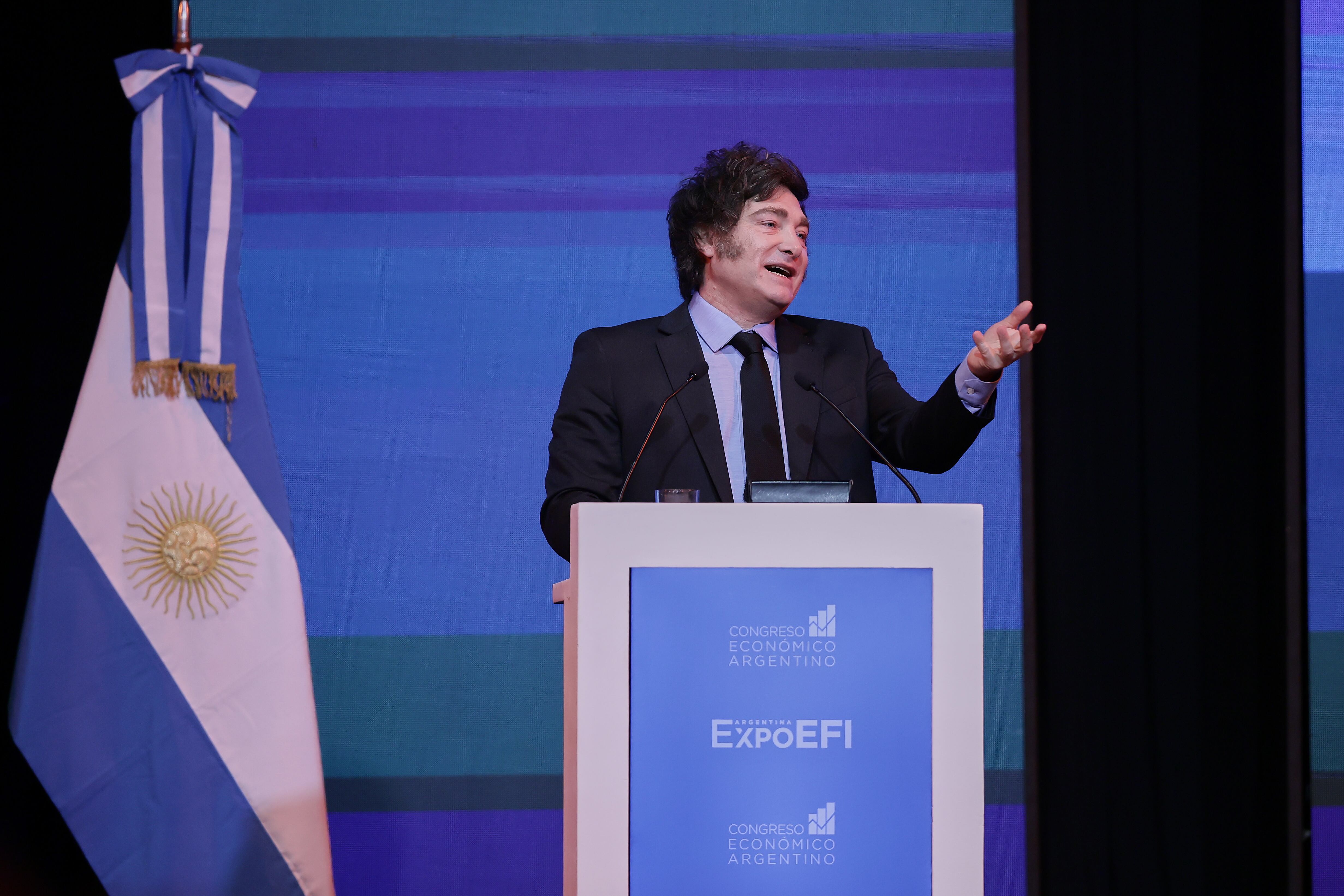 Javier Milei. Foto: Luciano Adan Gonzalez Torres/NurPhoto via Getty Images.