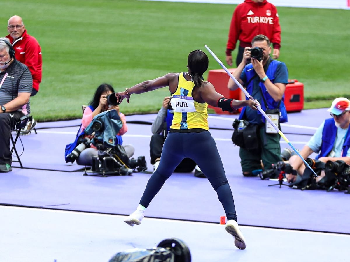 ¡Gracias! Flor Denis Ruiz consiguió diploma olímpico en lanzamiento de jabalina en JJ. OO.
