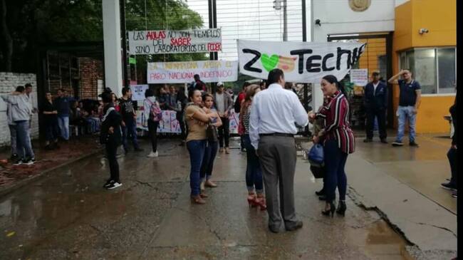 La comunidad estudiantil de la Universidad de Pamplona, a través de un comunicado, ha rechazado la normalidad académica solicitada por las directivas. Foto: David López (cortesía)