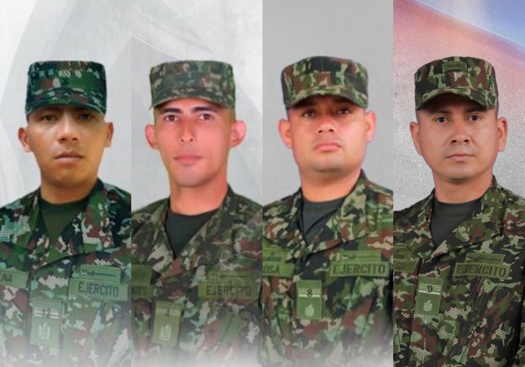 Militares asesinados por disidencias en Argelia, Cauca. Foto: Ejército Nacional