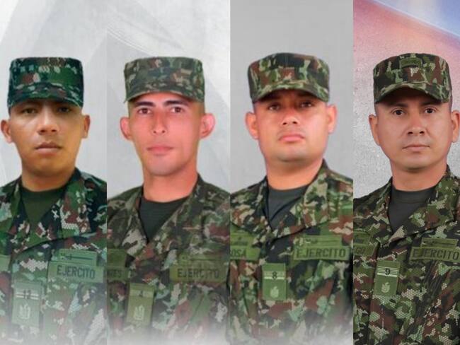 Militares asesinados por disidencias en Argelia, Cauca. Foto: Ejército Nacional