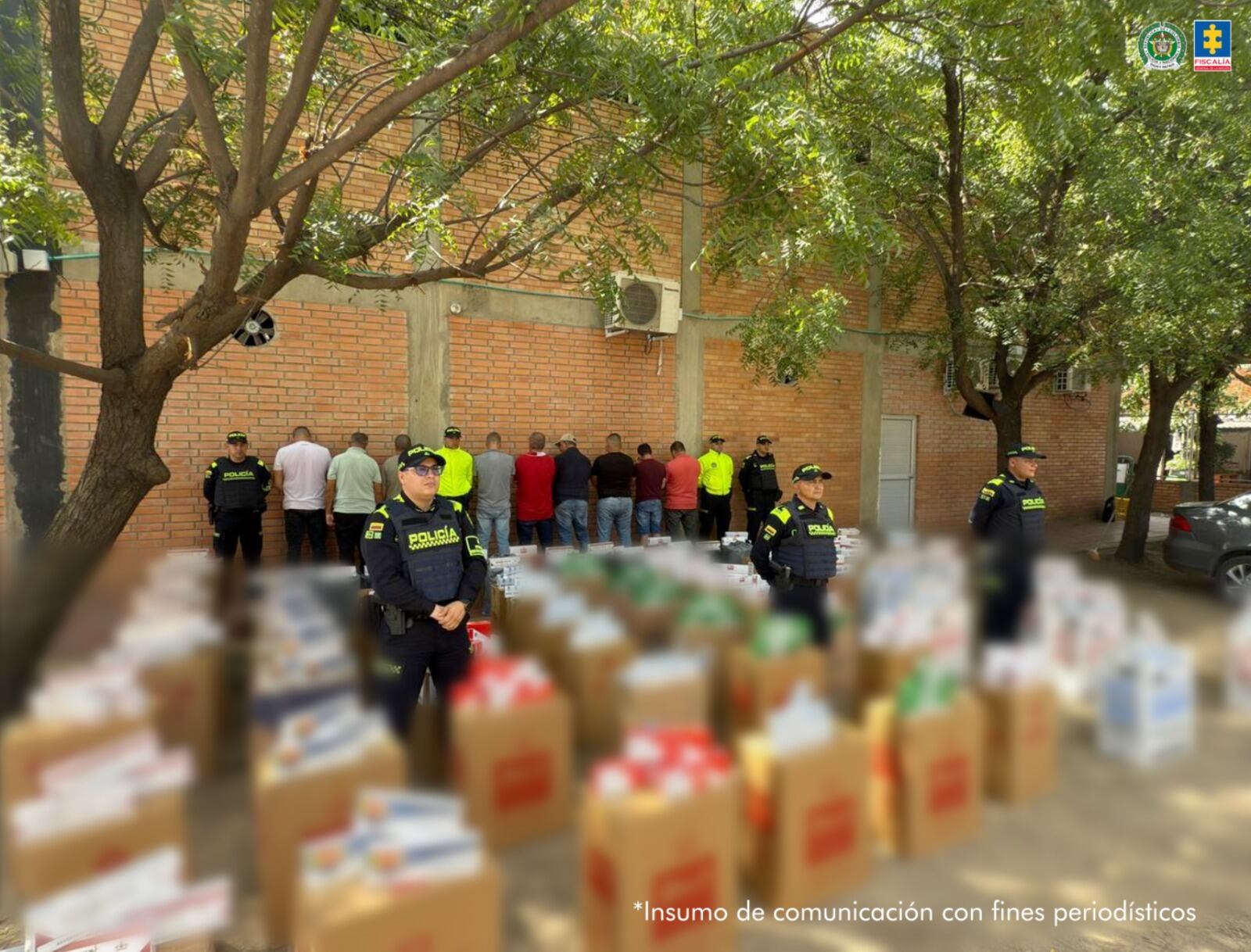 Judicializan a nueve personas señalados de vender cigarrillos de contrabando. / Foto: Fiscalía.