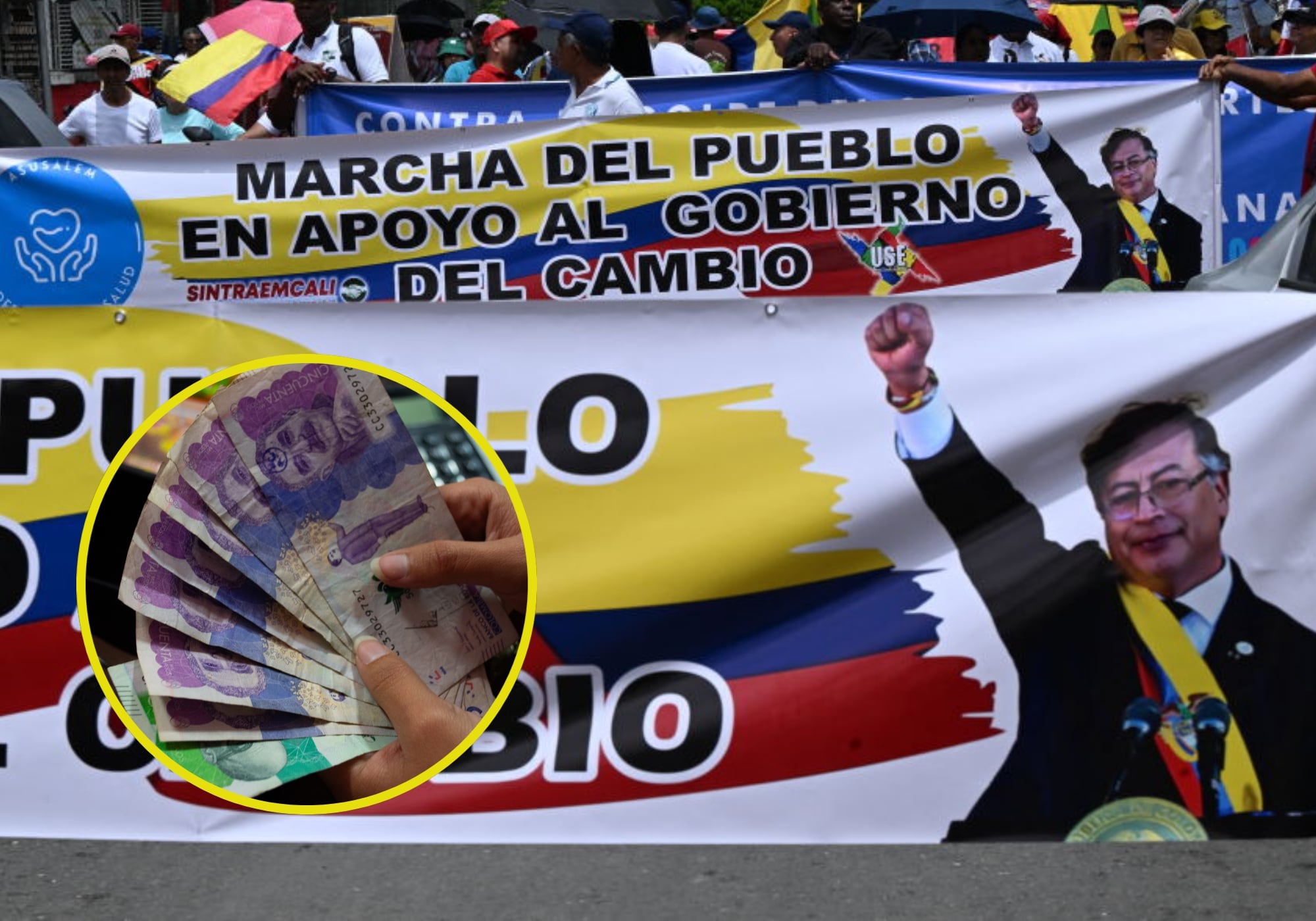 Marchas a favor del Gobierno Petro. Foto: Getty Images.