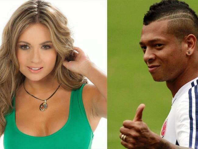 Presentadora Sara Uribe y futbolista Fredy Guarín. Foto: Colprensa / Colprensa - Enviado Especial Raúl Palacios