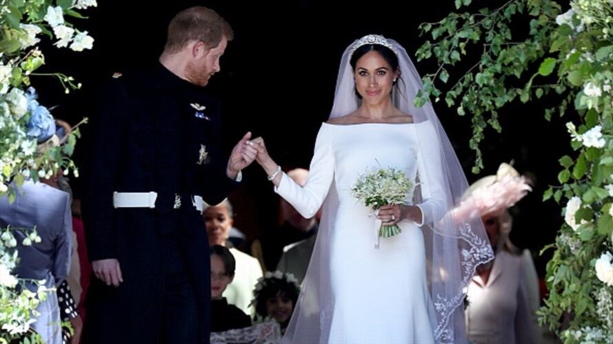 Meghan Markle reveló el secreto que escondía su vestido de novia. Foto: Getty Images
