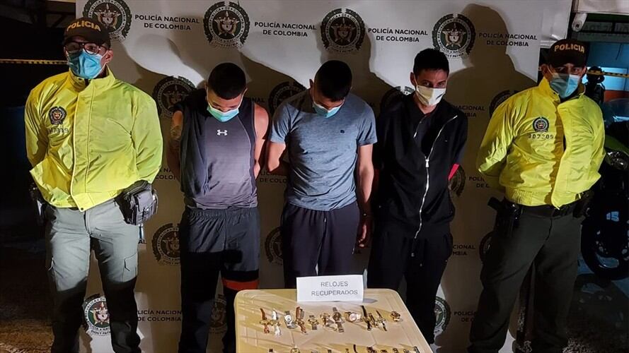 Envían a la cárcel a tres hombres por robar 23 relojes valorados en $50 millones. Foto: Cortesía Antonio Canchila