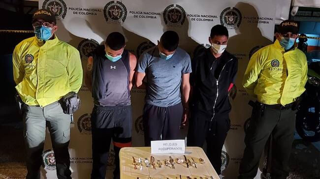Envían a la cárcel a tres hombres por robar 23 relojes valorados en $50 millones. Foto: Cortesía Antonio Canchila