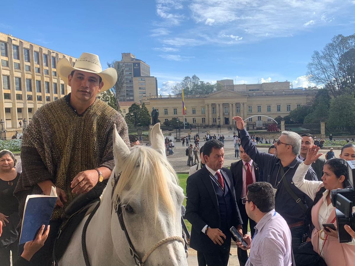 Murió ‘Pasaporte’, el caballo que el senador Alirio Barrera llevó al Capitolio