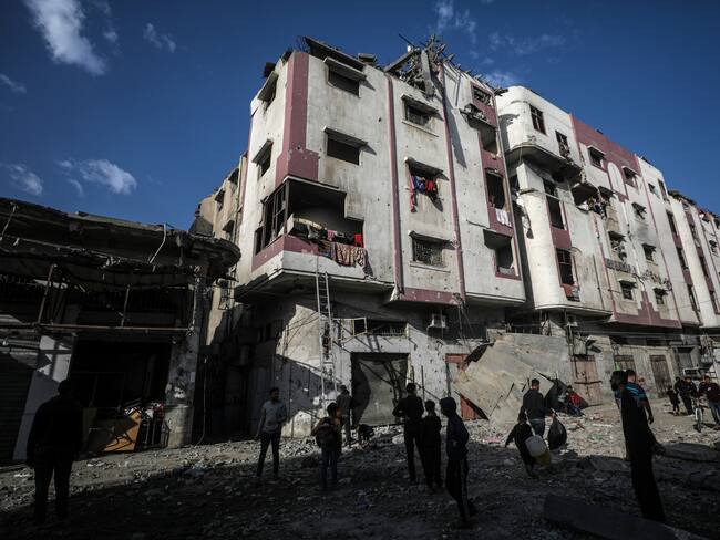 Edificio en Gaza. Foto: EFE.