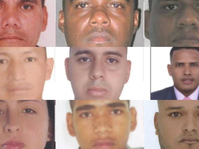 Fueron cobijados nueve presuntos integrantes de la banda “Los de El Palo”, dedicada al tráfico de estupefacientes. Foto: Policía Nacional