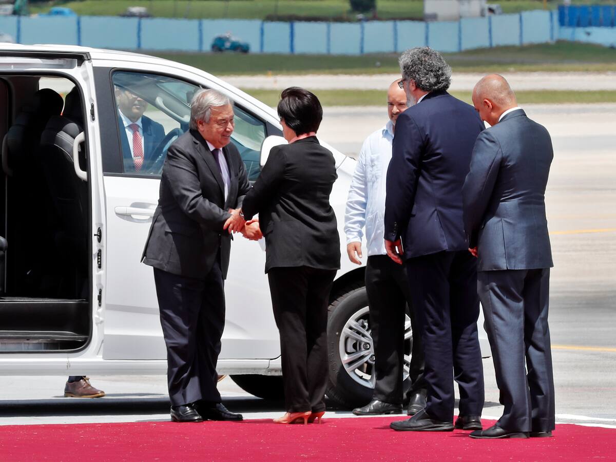 El secretario general de Naciones Unidas llega a Cuba para la cumbre del G77+China