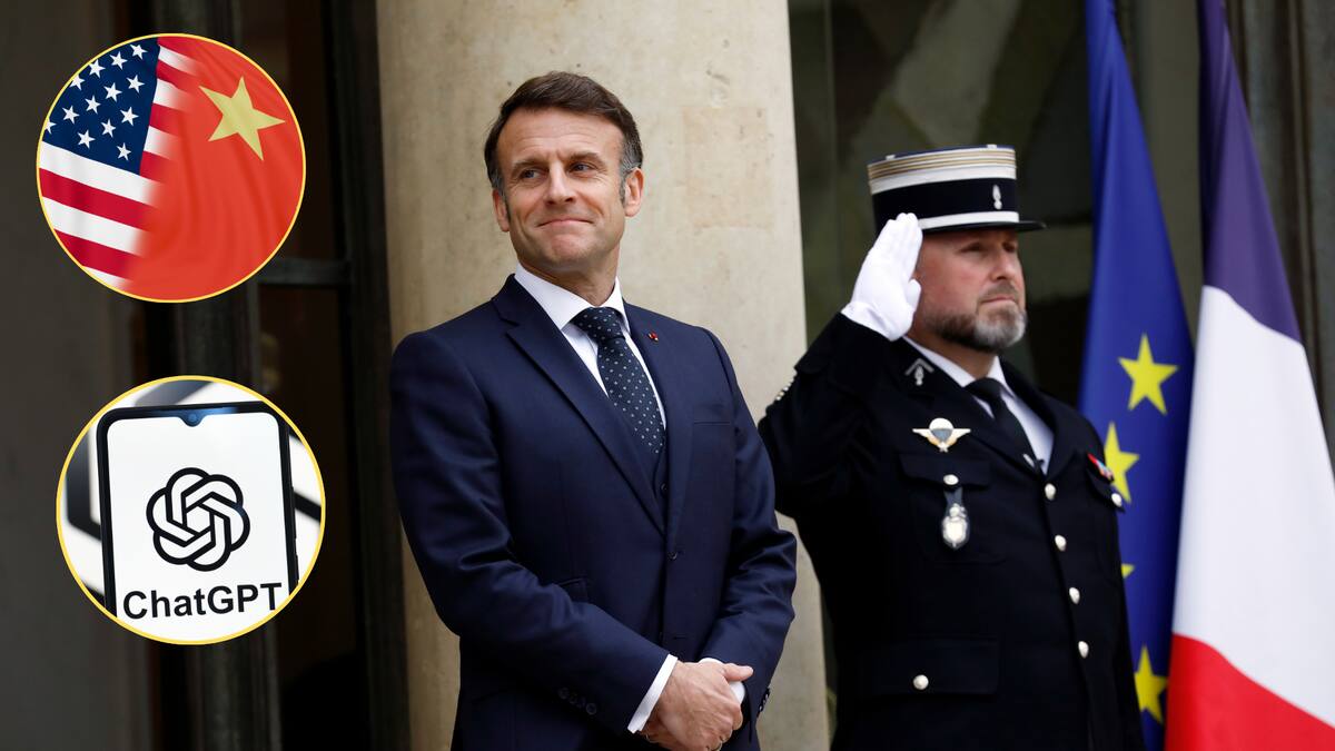 Macron llamó a una “reacción” europea en la cumbre sobre la IA de París