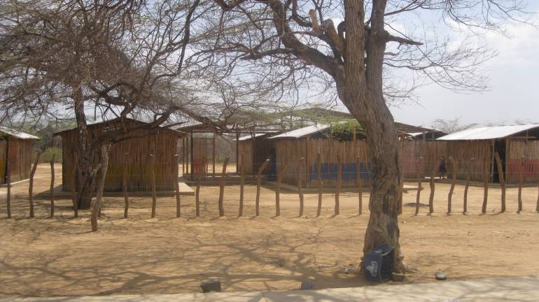 Resguardo indígena wayúu en La Guajira. Foto: Colprensa.