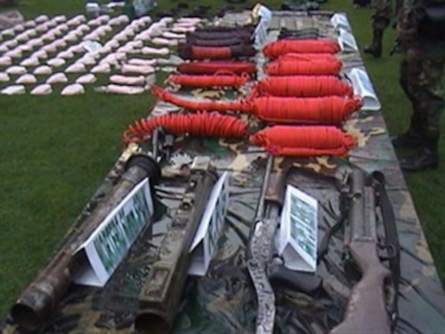 Autoridades demantelan fábrica de explosivos perteneciente a las farc ,en el Norte del Cauca