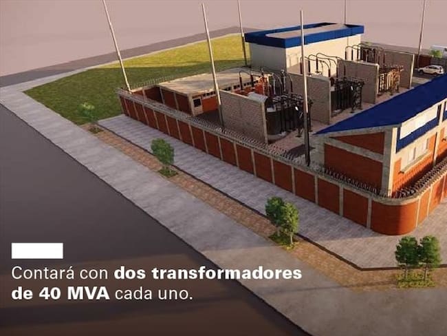 Traslado de una de las subestaciones de Enel – Codensa. Foto: Twitter @CodensaEnergia