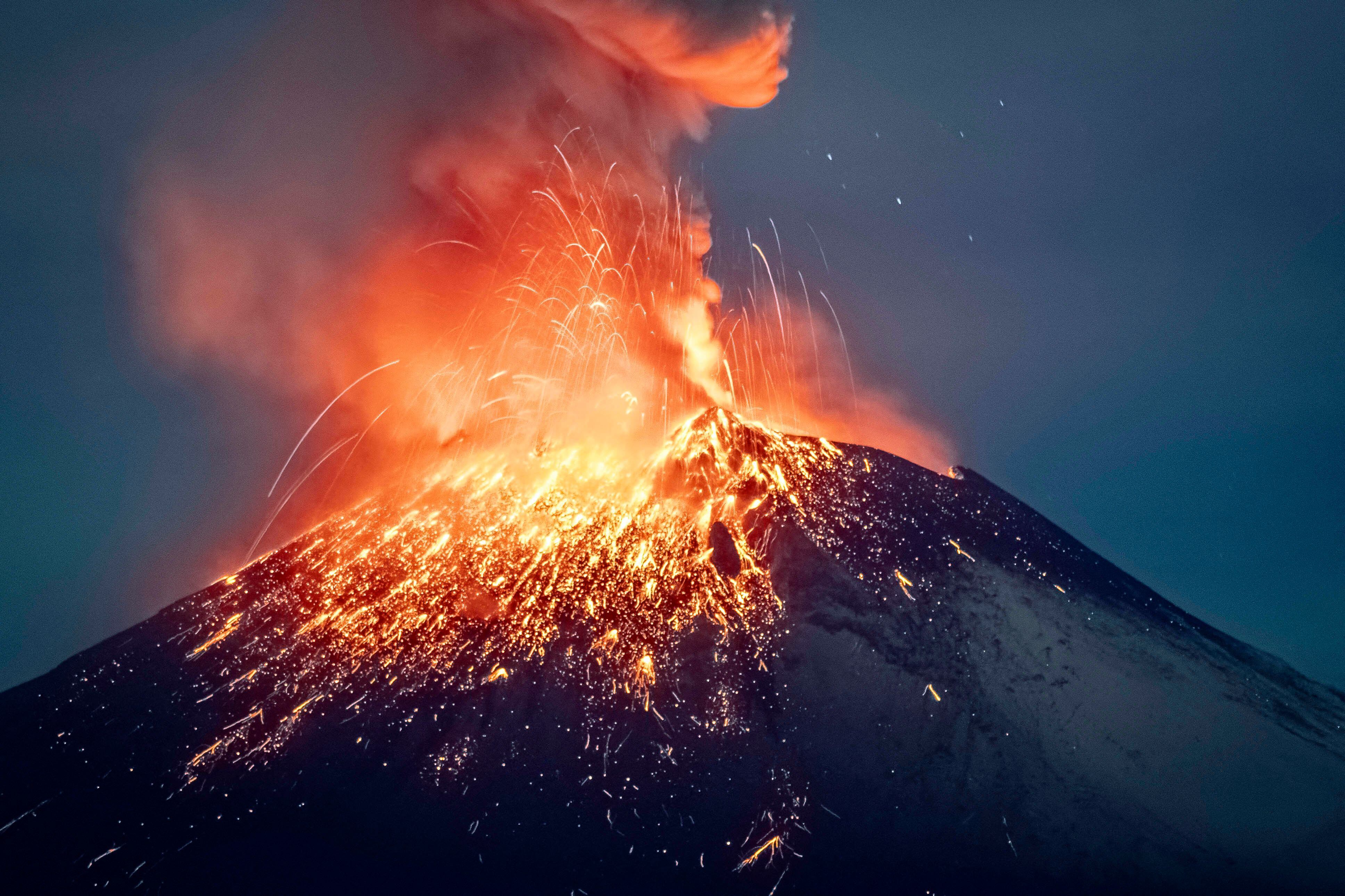 Volcán Popocatépetl.  (Photo by ERIK GOMEZ TOCHIMANI/AFP via Getty Images)