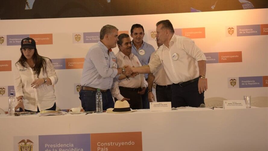Como positivo calificó el gobernador de Risaralda, Sigifredo Salazar, el encuentro con el presidente Iván Duque y su gabinete ministerial. Foto: Gobernación de Risaralda