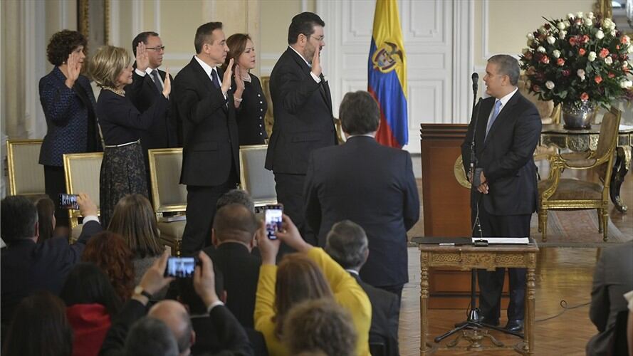 Además, recalcó que en el servicio consular el 46 % de los funcionarios son de carrera . Foto: Foto: Presidencia de la República