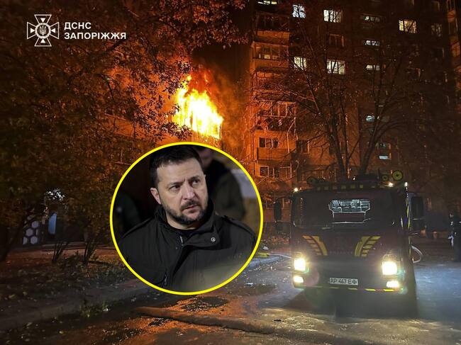 Volodímir Zelenski reveló que Rusia atacó 10 regiones ucranianas y mató a seis civiles. Foto: EFE.