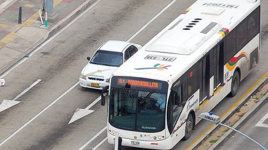 Bus de Transmetro en Barranquilla, imagen de referencia.