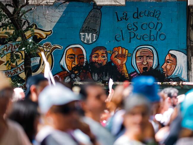 Protesta de la CGT en contra de las políticas de Javier Milei en Argentina en 2024, imagen de referencia. EFE/ Juan Ignacio Roncoroni