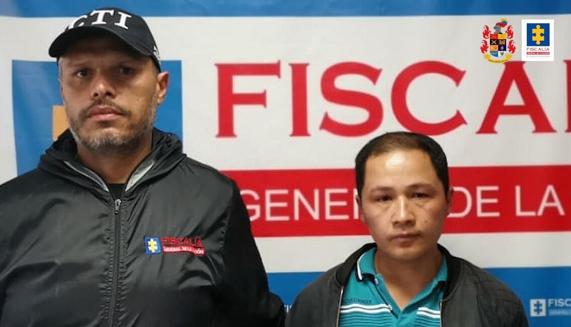 Hombre señalado de asesinar a hermano de notario. Foto: Fiscalía General de la Nación