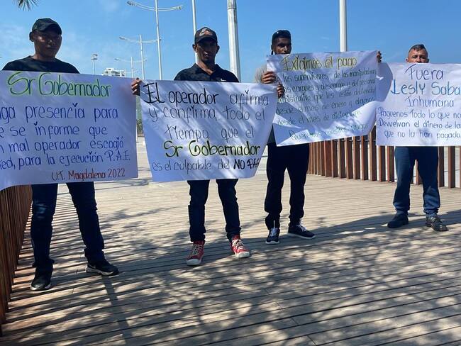 Reunión con el personal afectado. Foto: Gobernación del Magdalena.