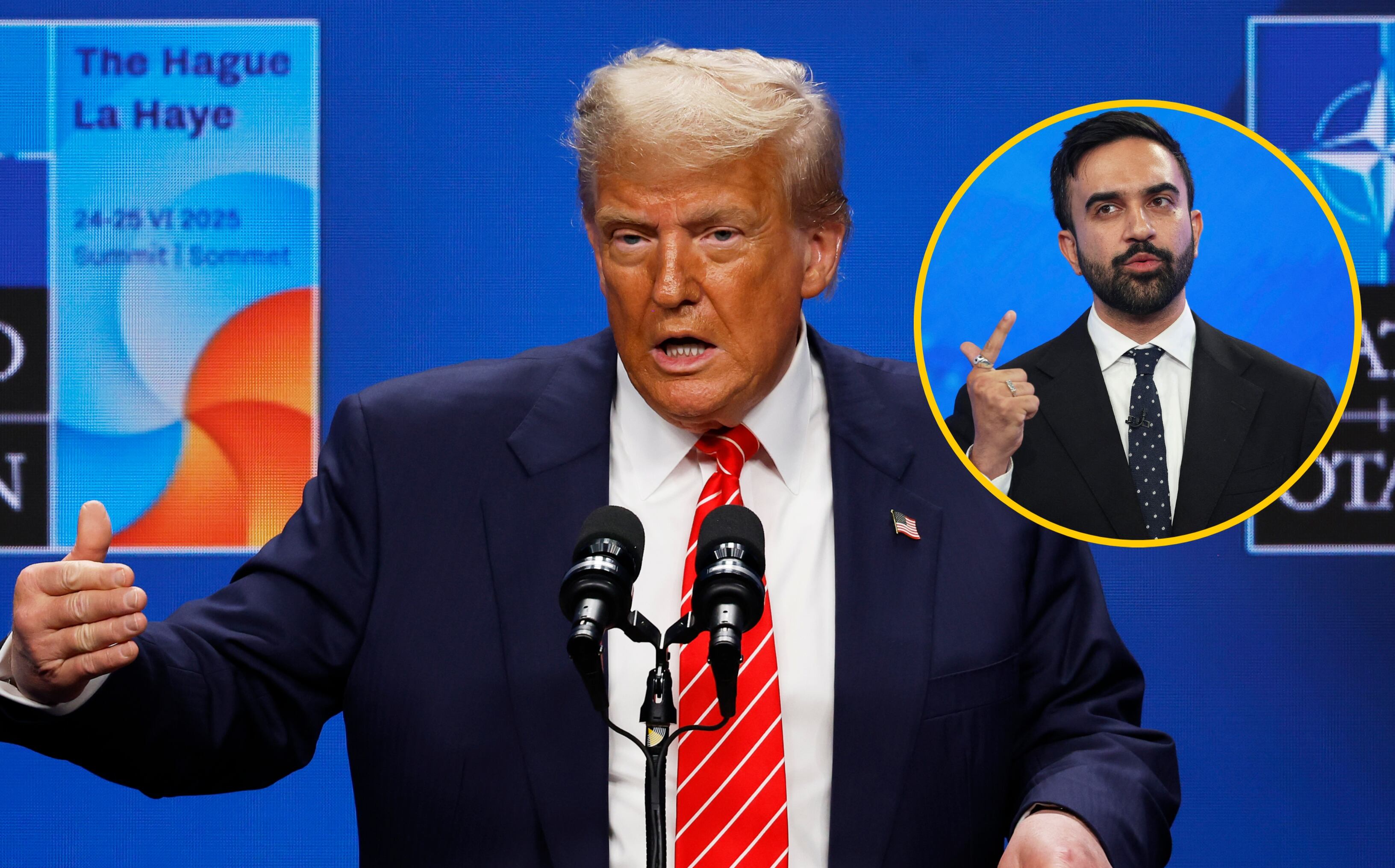 Donald Trump y Zohran Mamdan. Foto:  Omar Havana y YUKI IWAMURA/POOL/AFP via Getty Images.